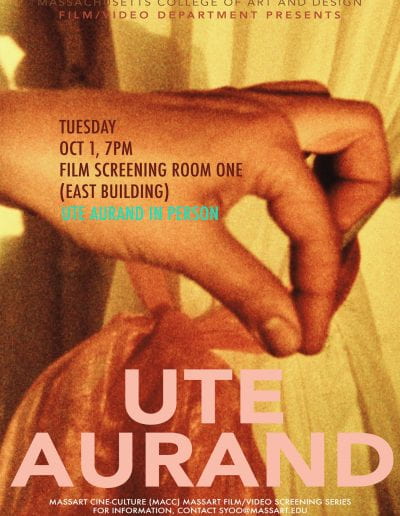 MassArt Ciné Culture Screening Series | Fall 2019 | Ute Aurand