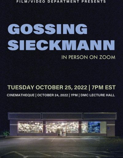 MassArt Ciné Culture Screening Series | Fall 2022 | Gossing-Sieckmann